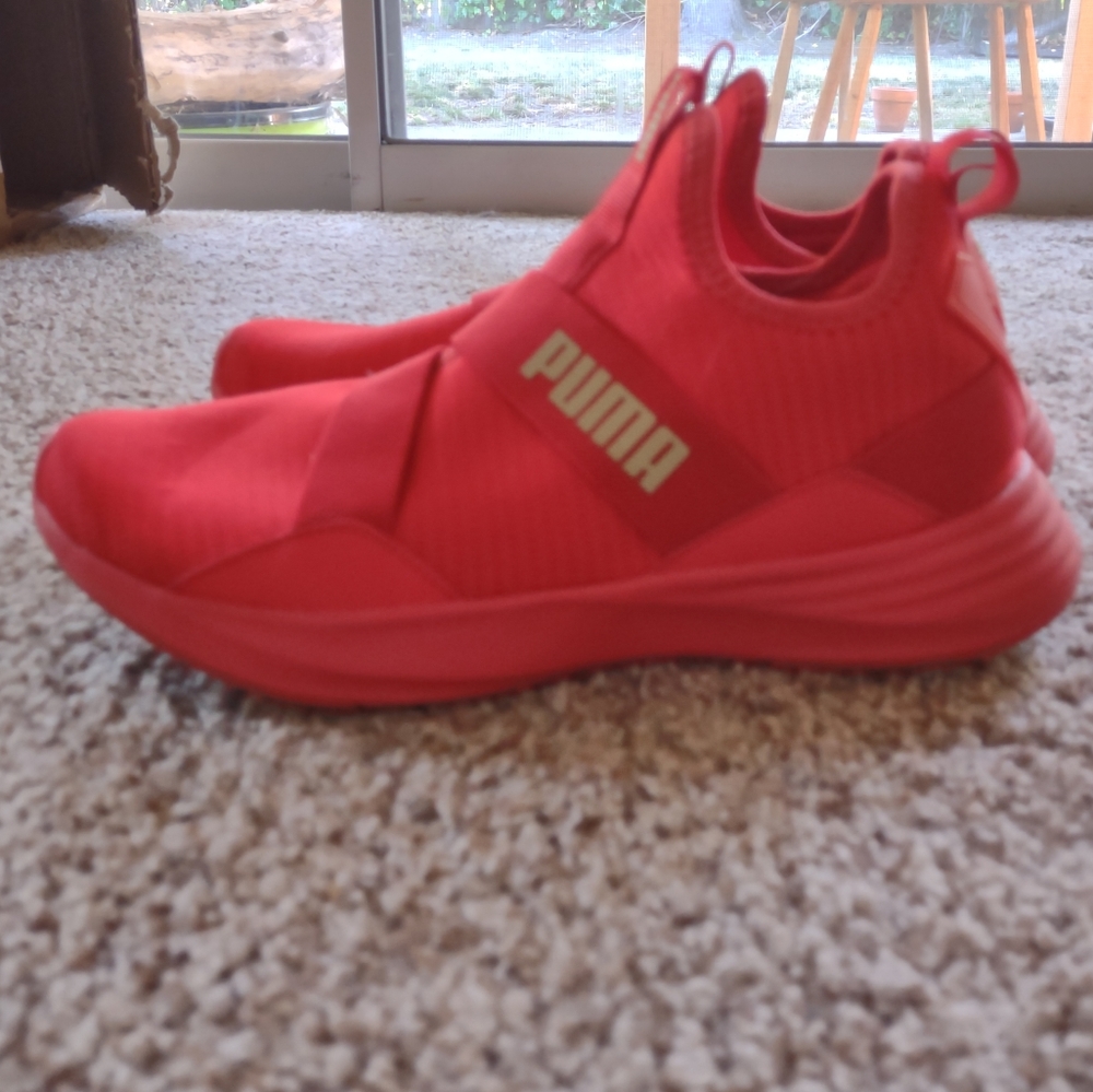 Red Puma Hightop Sneakers